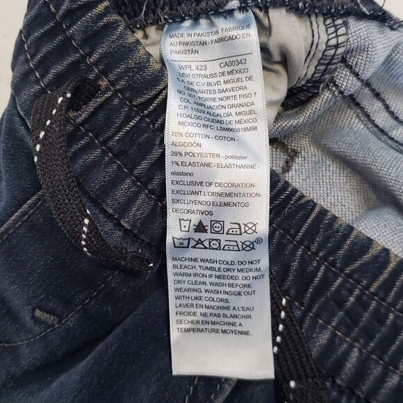 NWT Boys Signature Levi's GOLD Dark Wash Pull-On Shorts Sz XS - Picture 7 of 7